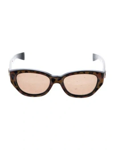 Pre-owned Versace Cat-eye Tinted Sunglasses In Brown