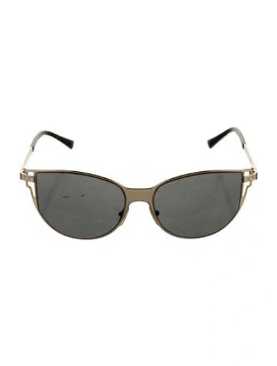 Pre-owned Versace Cat-eye Tinted Sunglasses In Gold