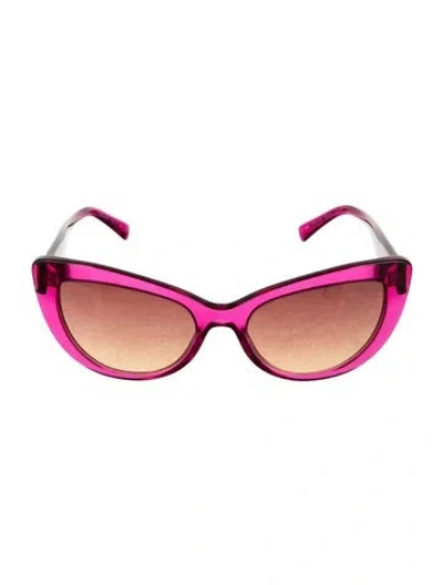 Pre-owned Versace Cat-eye Tinted Sunglasses In Pink