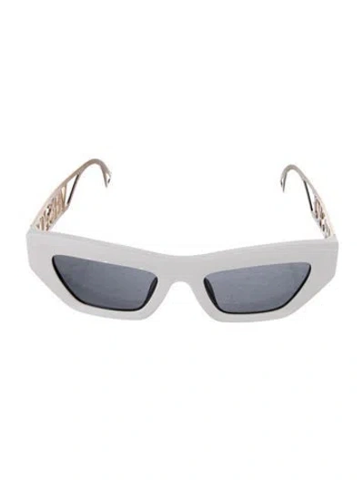 Pre-owned Versace Cat-eye Tinted Sunglasses In White
