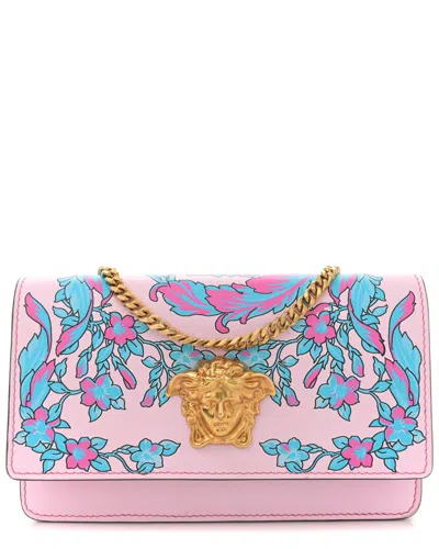 Versace Chai Vitello Technicolor Baroque Print Medusa Wallet On Chain  Crossbody (authentic Pre-love