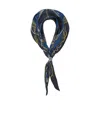 Versace Chain Couture Silk Scarf In Black