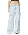 Versace Light Blue Cotton Cargo Jeans In Light Blue Ice