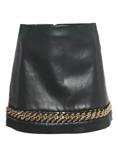 Pre-owned Versace Chain-detail Mini Skirt In Black