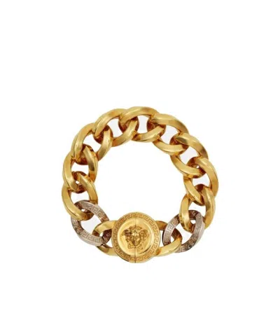 Versace Chain-link Medusa Detail Bracelet In Yellow