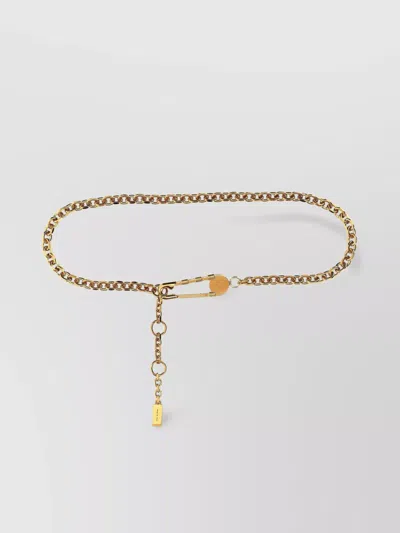 Versace Chain Link Metal Belt In Gold