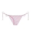 Versace Chain-link Print Bikini Briefs In Purple