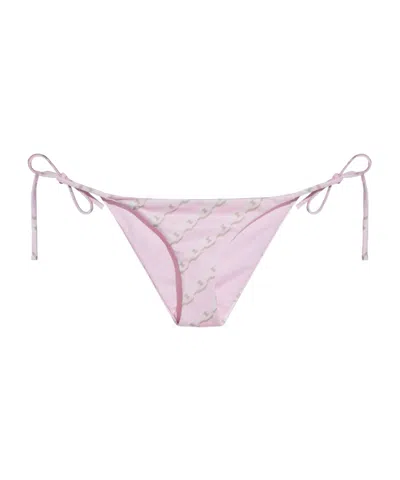 Versace Chain-link Print Bikini Briefs In Purple