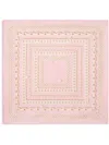 Versace Large Silk Chain Pattern Square Scarf In Pink