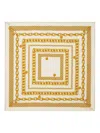 Versace Large Treasure Silk Scarf In Neutrals
