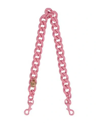 Versace Chain-link Shoulder Strap Woman Bag Strap Pink Size - Plastic