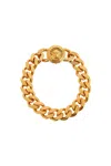 Versace Medusa Clasp Curb Chain Bracelet In Gold
