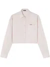 Versace Light Pink Shirt With Chest Pocketl In Pink