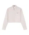 Versace Light Pink Shirt With Chest Pocketl In White