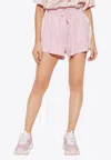 Versace Chain-link Detail Shorts In Pink