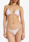 Versace Chain Print Bikini Bottom In Pink