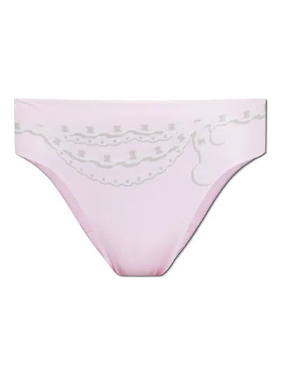 VERSACE CHAIN-PRINT BIKINI BOTTOMS