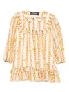 Versace Chain-print Dress In Yellow