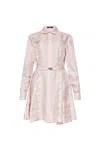Versace Barocco Chain Pattern Mini Shirt Dress