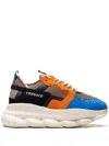 Versace Chain Reaction "beige/black/blue/orange" Sneakers In Neutrals