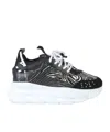 Versace Chain Reaction Shoes In White