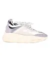 Versace Chain Reaction Sneakers In White Leather In White