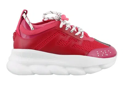 Pre-owned Versace Chain Reaction (women's) Sneakers In Fuschia