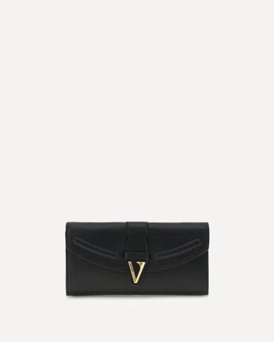Versace Chain Wallet In Black