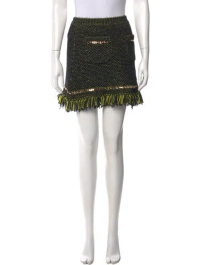 Pre-owned Versace Chain-link Accents Mini Skirt W/ Tags In Multi