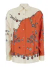 Versace Informal Shirt Silk Twill Print Stolen Jewels In Multi