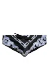 Versace Elastic Waist Swimming Trunks In Black
