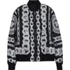 Versace Medusa Chains Reversible Bomber Jacket In Black Silver