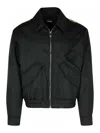Versace Bomber Jacket Nylon Shoulder Patches In Black