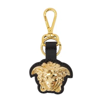 Versace Medusa Head-motif Key Holder In Black