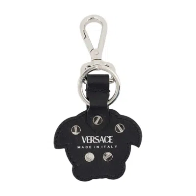 Versace Charm Keychain In Black