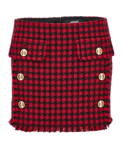 VERSACE VERSACE CHECKED MINI SKIRT