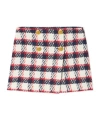 Versace Checked Tweed Mini Skirt In Multicolor