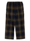 Versace Checkered Cropped Chinos In ブルー