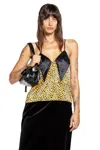 Versace Cheetah Allover Silk Slip Camisole In Brown
