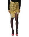 Versace Grey Cheetah Print Midi Skirt
