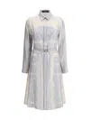 Versace Silk Blouse 'the Cut Of The Gods In Silver Grey+champagne