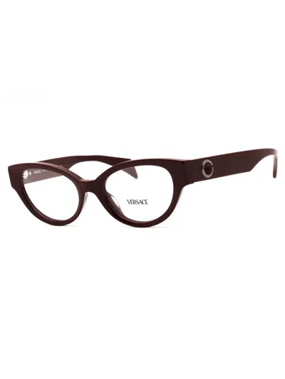 Versace Chic Cat-eye Eyeglasses For Women - Style 0ve3361u In Burgundy