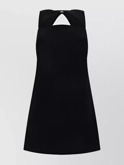 Versace Chic Halter Neck Midi Dress In Black