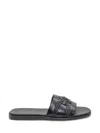 Versace Chic Leather Sandals In Black