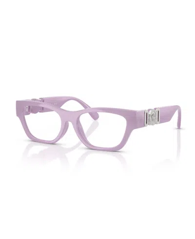 Versace Kids' Child Round Eyeglasses, Vk3008u In Purple