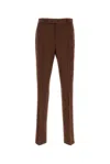 Versace Pantalone In Grain De Poudre Cioccolato Uomo