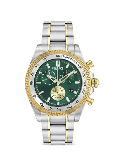 Versace Chrono X 43mm Watch In Metallic