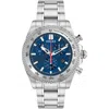 Versace Men's Swiss Chronograph Stainless Steel Bracelet Watch 44mm In Stainless Steel