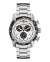 Versace Chronograph Date Watch With Stainless Steel Case In Metallic