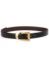 Versace Greca Printed Leather Belt 3 Cm In Black